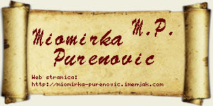 Miomirka Purenović vizit kartica